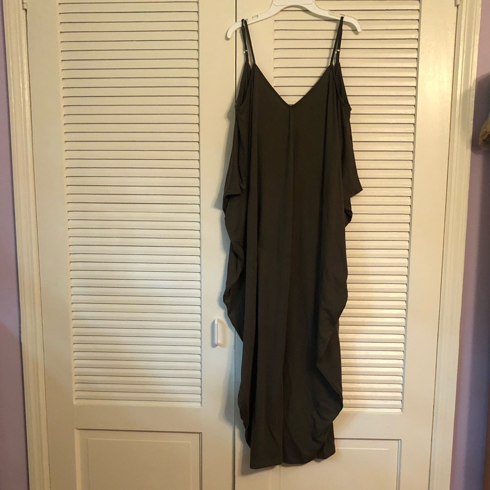 ASOS olive green maxi dress